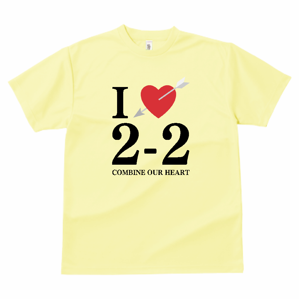 GLIMMER ドライTシャツ 射貫くハートが映えるI LOVEクラTをオリジナル